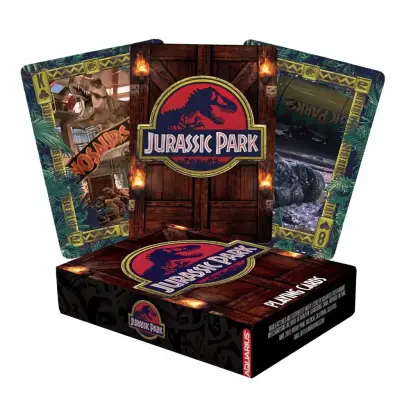 Figurine jurassic park playing cards